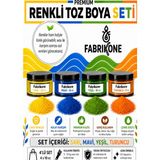 Fabrikone Toz Mum Boyası Seti 10 cc 4’lü – Soya & Parafin Wax Için – Sarı, Mavi, Yeşil, Turuncu BKFAB4SRMYT10G - Şeffaf - 4'lü Set