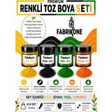 Fabrikone Toz Mum Boyası Seti 10 cc 4’lü – Soya & Parafin Wax Için – Sarı, Siyah, Yeşil, Turuncu BKFAB4SRSYT10G - Şeffaf - 4'lü Set