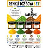 Fabrikone Toz Mum Boyası Seti 10 cc 4’lü – Soya & Parafin Wax Için – Sarı, Yeşil, Kahverengi, Turuncu BKFAB4SRYKHT10G - Şeffaf - 4'lü Set