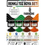 Fabrikone Toz Mum Boyası Seti 10 cc 4’lü – Soya & Parafin Wax Için – Siyah, Yeşil, Kahverengi, Turuncu BKFAB4SYKHT10G - Şeffaf - 4'lü Set