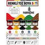 Fabrikone Toz Mum Boyası Seti 10 cc 5'li – Soya & Parafin Wax Için – Kırmızı, Sarı, Siyah, Yeşil, Kahverengi BKFAB5KSRSYKH10G - Şeffaf - 5'li Set