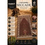 Fabrix Home Premium Seccade - Kaymaz Tabanlı, Klasik Motifli Yıkanabilir Büyük Boy Namazlık