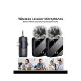 FABRON Kablosuz Yaka Mikrofonu Tip-C Android Kamera IPhone Stüdyo Mikrofonu için Ses Video Canlı Yayın Oyun
