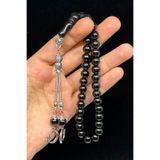 Fabula Silver Oltu Taşı Tesbih Ay Yıldız Püsküllü Erkek Hediye