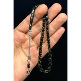 Fabula Silver Sallamalık Tesbih Küçük Boy Kişiye Özel Harfli Erkek Hediye Tespih