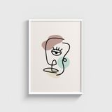 Face 2 Tablo Çerçeveli Poster Duvar Dekorasyonu - 30 x 40 - Beyaz Çerçeveli