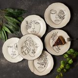Face 6 Kişilik Pasta Takımı - Çok Renkli
