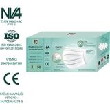 Face Cover Tek Kullanımlık Cerrahi Yüz Maskesi 50'lik Telli Özellikli %99 Filtrasyon Seviyesi - 4 kutu(200adet) - Beyaz