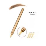 Face Deep Microblading Kalemi Manuel Kalıcı Makyaj Kalemi Kaş Kıl Tekniği Kalemi 3 İğne