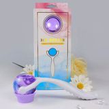 Face Ice Roller Sıcak ve Soğuk Gua Sha Yüz Masaj Silindiri Mor Renk