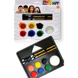 Face Paint Kit Çocuklar Için Yüz Boyama / Boya Kalemi -14 Parça Kutu Seti ile Canlı Parlak Renkler