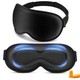 FACEMOON Ağırlıklı Göz Maskesi Kadın Erkek - 3D Kontur, Karartma Gözleri Bağlı, Işık Engelleme, Rahat Bellek Köpüğü, Baş Ağrısı Rahatlatma, Gece Vardiyaları, Seyahat ve Uçak Temelleri, Uyku Maskesi (Siyah)