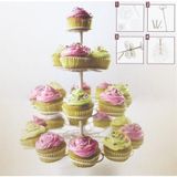 Fackelmann 4 Katlı Gri Cup Cake Kek Standı