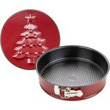 Fackelmann Zenker 6006 Sparkling Christmas Çam Ağacı Desenli Çift Tabanlı Kelepçeli Kalıp 26 cm