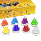 Facmogu Masa Zili, 8 Notalı Diatonik Metal El Zili, Gökkuşağı Müzik Zili, Müzikal Öğrenme Perküsyon Enstrümanı, Çocuklar için Tatil Doğum Günü Hediyesi, Küçük Çocuklar için