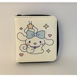 Facnspt Cinnamoroll Tasarım Kadın Cüzdan – Fermuarlı Kartlık & Bozuk Para Bölmeli – Kawaii Ithal Cüzdan - 06500-Bej