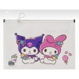 Facnspt Kuromi & My Melody “happy Time” Şeffaf Dosya / Fermuarlı Evrak Çantası