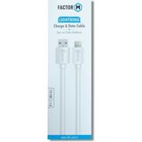Factor-M FM-2415L 2.4A 1.5 m Lightning Beyaz Data Kablo