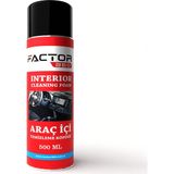 FACTOR360 Otomobil Araç Içi Temizleme Köpüğü Döşeme Koltuk Tavan Taban Genel Kullanım Aerosol 500 ml