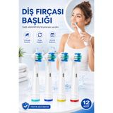 Factorial Şarjlı Elektrikli Diş Fırçaları ile Uyumlu Muadil 12 Adet Yedek Diş Fırçası Başlığı