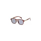 Fadaro Mavi Cam Desenli Sap Oval Kemik Unisex UV400 Vintage Retro Güneş Gözlüğü