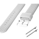 Fado 20 Mm Akıllı Pimli Silikon Baskılı Desenli Beyaz Saat Kordonu Kayışı(76)