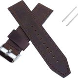 Fado 60-Fossil Uyumlu Hakiki < 9 >Deri Saat Kordonu 22 mm Kahverengi