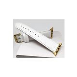 FADO Akıllı saat Uyumlu Deri Saat Kordonu 32mm /38mm beyaz www