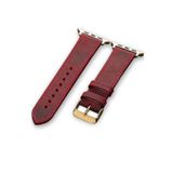 FADO Akıllı saat Uyumlu Deri Saat Kordonu 34mm /42mm kırmızı aparatlı