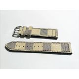 Fado Burberry & Fosil Kumaş Yüzeyli Saat Kordonu Uyumlu 22 Mm( 207)
