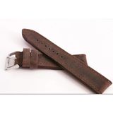 Fado& Fosil Uyumlu Greyzı Deri Saat Kordonu 22 mm ( 391 )