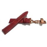 Fado Her Saate Uygun Kelebek Toka 20 Mm Hakiki Deri (480) Rose Toka Kırmızı