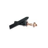 Fado Her Saate Uygun Kelebek Toka 22 Mm Hakiki Deri (235) Rose Toka Siyah