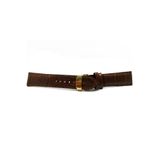 FADO Hertür Saate Uygun Kelebek Toka 22 mm Koyu Kahverengi Sarı Tokalı 2