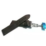 Fado &Hertür Saate &Uygun Kelebek Toka 24 Mm Koyu Kahverengı Kordon (448) Gumuş Toka