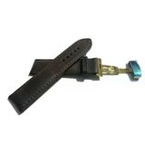 Fado &Hertür Saate &Uygun Kelebek Toka 24 Mm Koyu Kahverengı Kordon (449) Altın Rengi Toka