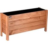 Faev Ahşap Dış Mekan Saksısı Dekoratif Saksı Büyük Boy Hazır Kurulu 100CM x 30CM Yükseklik 50CM - Kahverengi