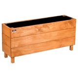 Faev Alaçatı Model Ahşap Saksı 75X27X45CM Dış Mekan Dekoratif Bahçe & Balkon Çiçekliği - Hazır Kurulu Açık Kahverengi