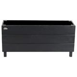 Faev Alaçatı Model Ahşap Saksı 75X27X45CM Dış Mekan Dekoratif Bahçe & Balkon Çiçekliği - Hazır Kurulu Gri