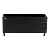 Faev Alaçatı Model Ahşap Saksı 75X27X45CM Dış Mekan Dekoratif Bahçe & Balkon Çiçekliği - Hazır Kurulu Siyah