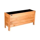 Faev Bodrum Model Ahşap Saksı 75X30X45 cm Dış Mekan Dekoratif Bahçe & Balkon Çiçekliği Hazır Kurulu Açık Kahverengi