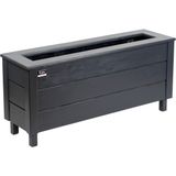 Faev Dış Mekan Ahşap Saksı Büyük Boy 100CM x 30CM Yükseklik 45CM Hazır Kurulu - Antrasit