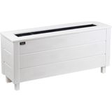 Faev Dış Mekan Ahşap Saksı Büyük Boy 100CM x 30CM Yükseklik 45CM Hazır Kurulu - Beyaz