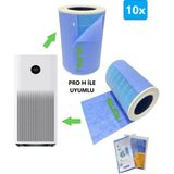 FAF Filtre Faf Filtre xiaomi Mi Air Purifier Pro H Için Toz Tutucu Filtre 10 Adet - Açık Mavi