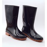 Fafatara Unisex Reçber Siyah Çizme Bahçe Yağmur Balıkçı Iş Çizmesi - 00-Siyah