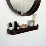 Fagus Wood Ahşap Masif Duvar Rafı - Ceviz