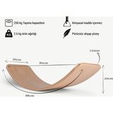 Fagus Wood Doğal Ahşap Denge Tahtası Balance Board Yüksek Dirençli Çocuk Oyuncak Modeli