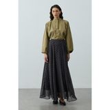 Fahhar Kareli Etek Siyah - 40 - 42