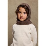 Fahhar Kids Kahverengi Örme Balaclava Bere 4 - 9 Yaş Kız Çocuklar İçin Sezonluk Rahat Kullanım