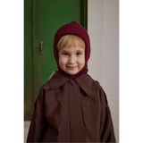 Fahhar Kids Örme Çocuk Balaclava Bere Bordo